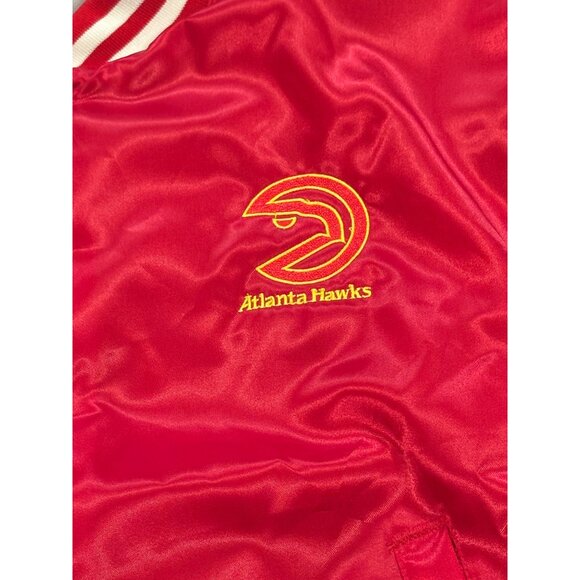 Deadstock Vintage 1980's Swingster Atlanta Hawks NBA Satin Jacket Men's Large - Picture 5 of 7